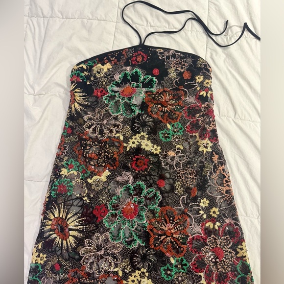 NEW WITH TAGS AGUA BENDITA SARI HALTER MAXI DRESS - Picture 6 of 9